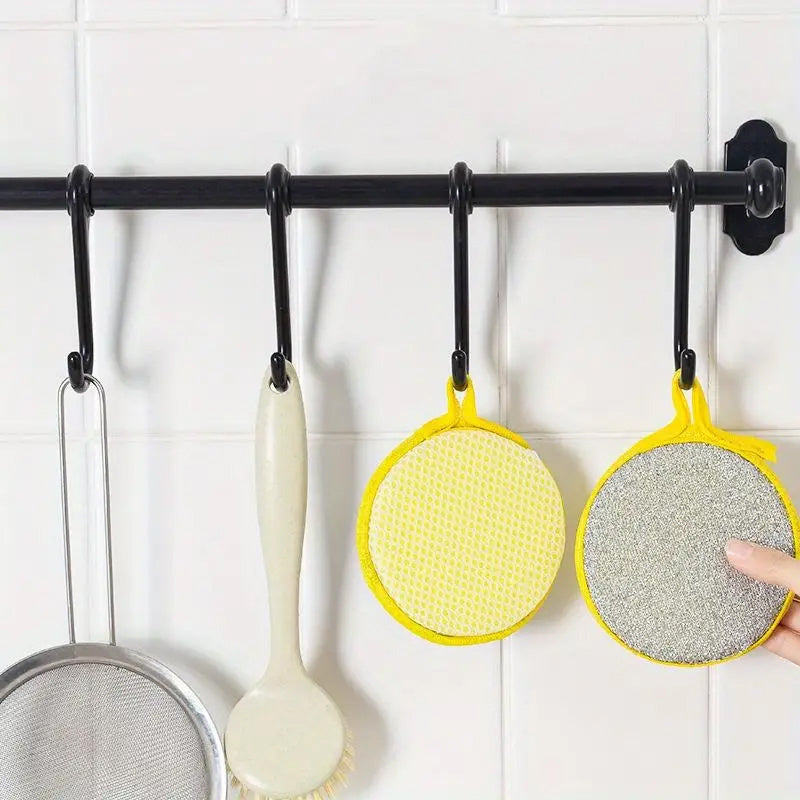 12pcs, Random Colors, Dishwashing Sponge, Kitchen Dishwashing Sponge, Pot-brushing Artifact, Household Double-sided Cleaning Sponge Wipes, Scouring Pad, Kitchen Scrubbing Sponge, Cleaning Supplies, Cleaning Tools, Home Gifts