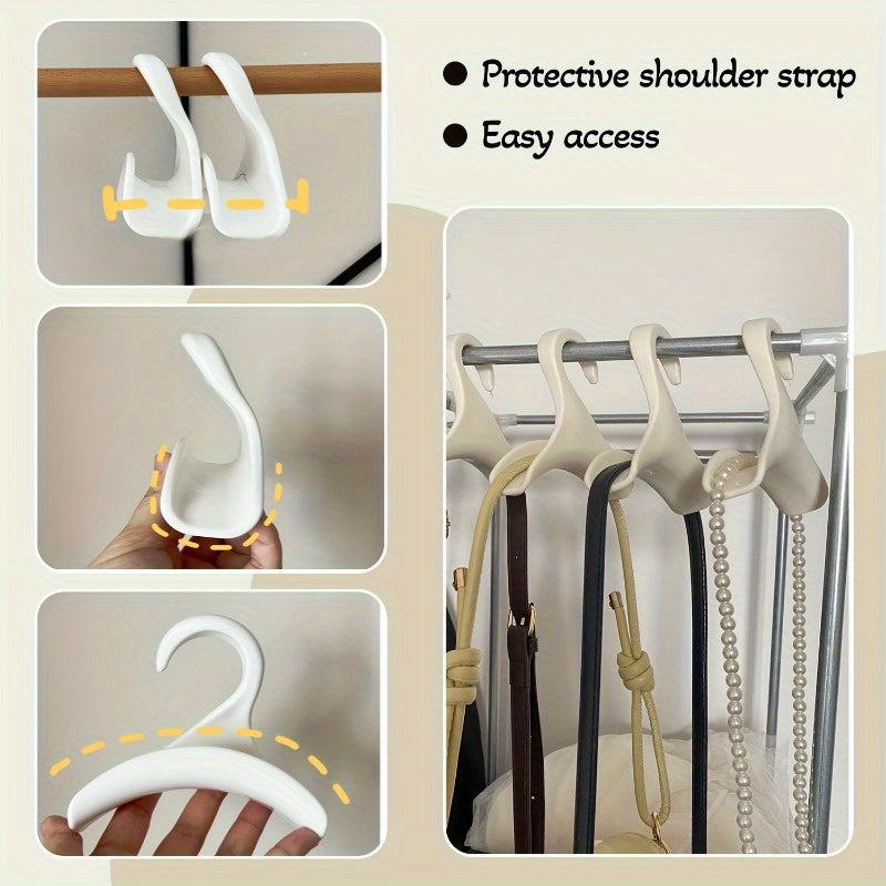 10-piece-sturdy Plastic Hook-wardrobe Rack, Suitable for Handbags, Handbags, Belts, Scarves, Hats-space-saving Bag Racks for Family and Travel.