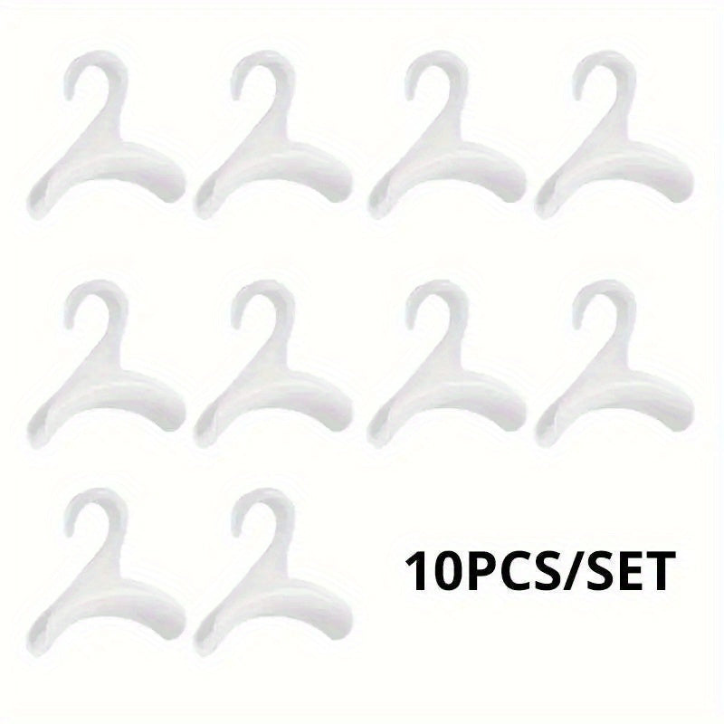 10-piece-sturdy Plastic Hook-wardrobe Rack, Suitable for Handbags, Handbags, Belts, Scarves, Hats-space-saving Bag Racks for Family and Travel.