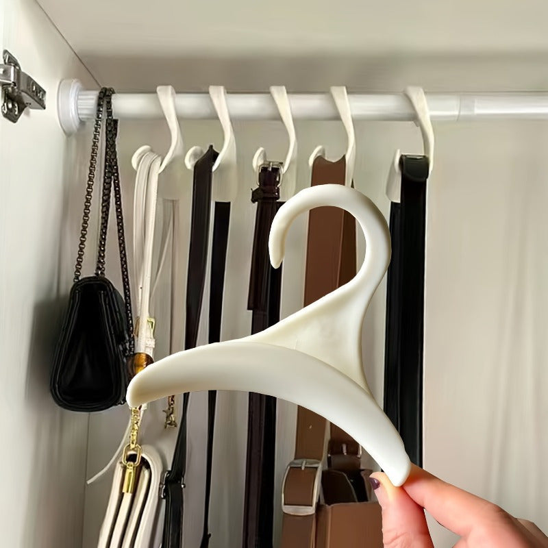 10-piece-sturdy Plastic Hook-wardrobe Rack, Suitable for Handbags, Handbags, Belts, Scarves, Hats-space-saving Bag Racks for Family and Travel.