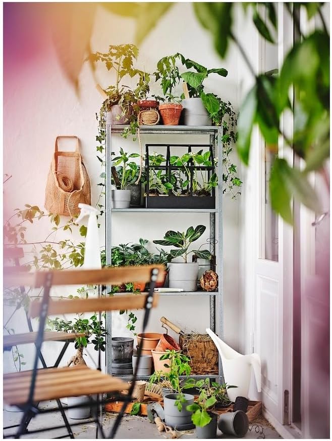 HYLLIS Shelving Unit - Versatile Storage for Indoor and Outdoor Spaces 23 5/8x10 5/8x55 1/8 "
