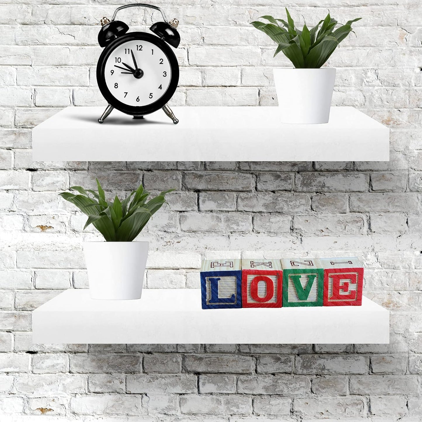 Floating Wall Lack Shelf (4, White)
