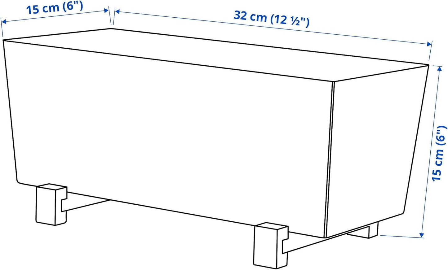 BITTERGURKA Plant pot, white, 12 ½x6 "