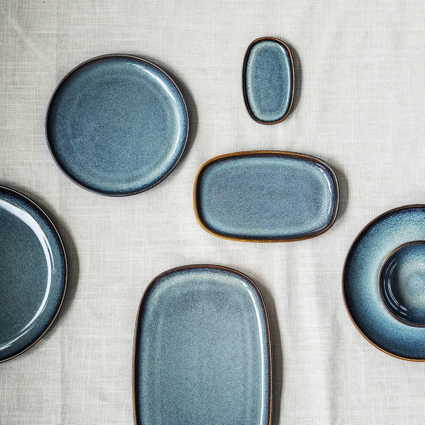 GLADELIG Plate, 12x7 cm, Blue
