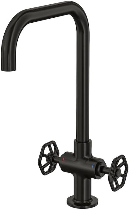 GAMLESJÖN Dual-Control Kitchen Mixer Tap – Brushed Black Metal Functional Design