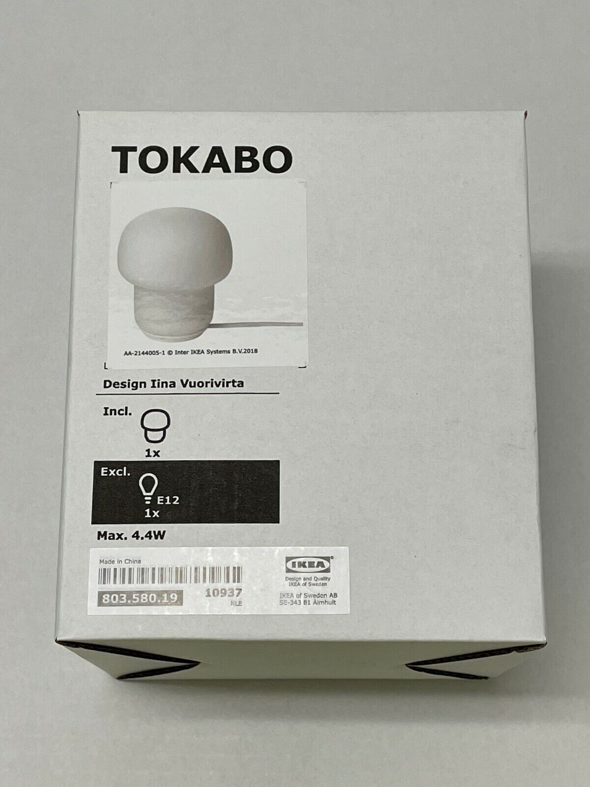 TOKABO Table lamp glass opal (NO BULB)