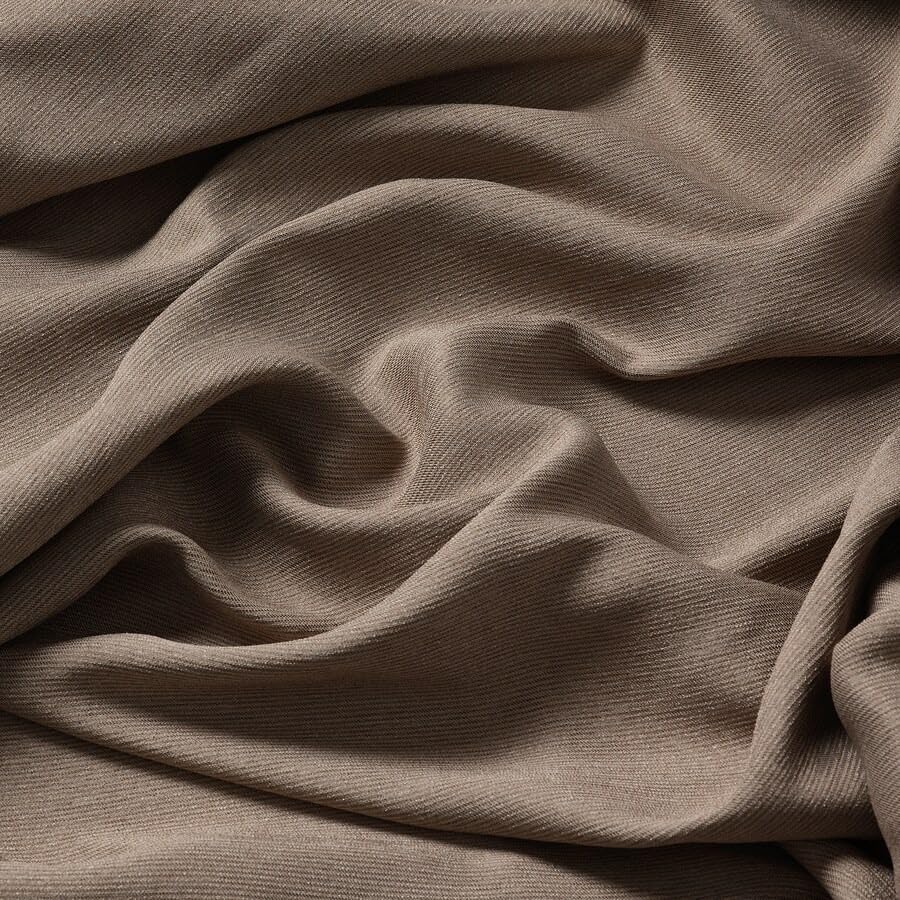 VILBORG Room darkening curtains, 1 pair, Pleat Blackout Curtains for Windows 57x98" (Dark grey-beige)