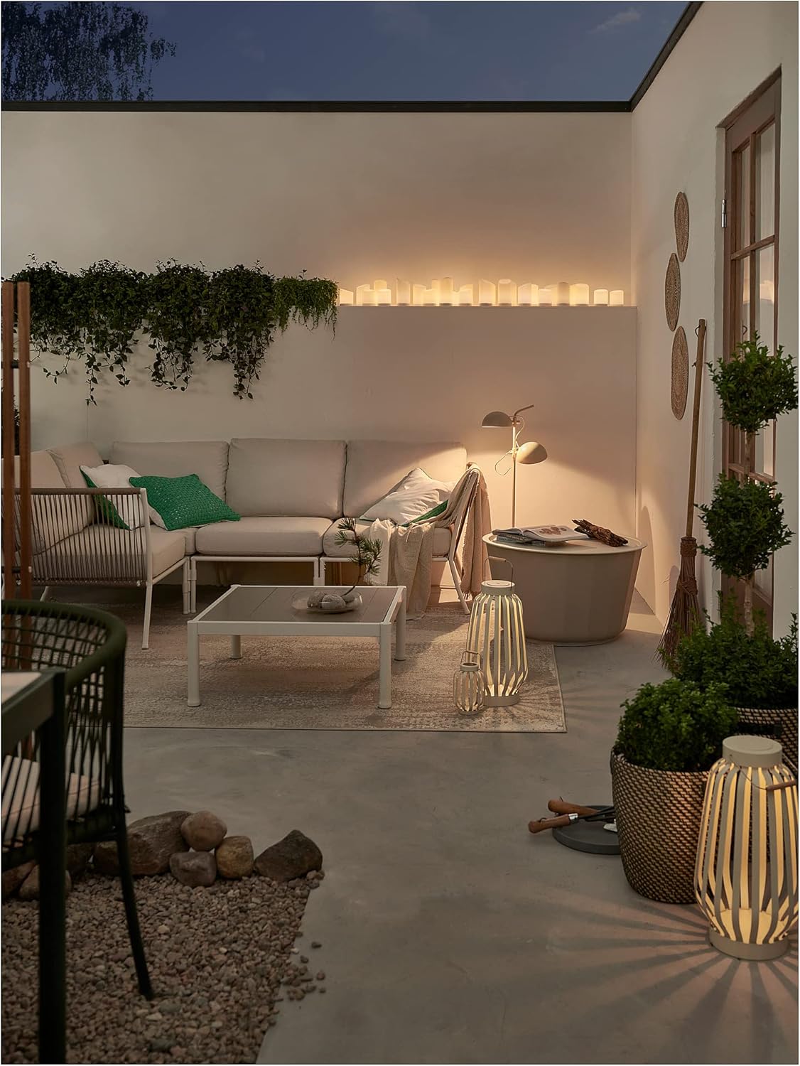 IKEA SEGERÖN corner section, outdoor, white/beige
