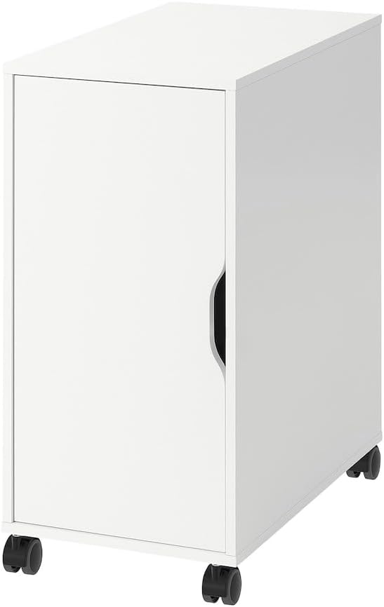 ALEX Storage unit on castors,Drawers Storage Cabinet 14 1/8x29 7/8" (White/black)