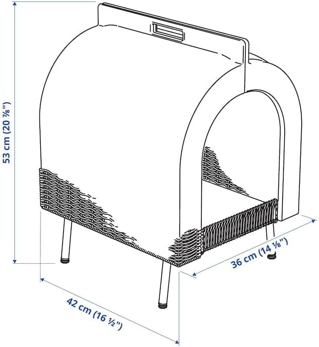 UTSÅDD Rattan Cat House on Legs - Stylish and Comfortable Shelter for Your Feline Friend