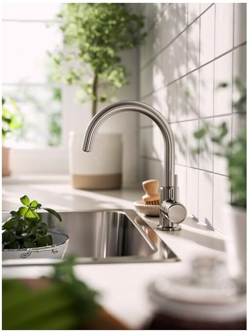 GLYPEN Mixer Tap – Sleek Stainless Steel Effect, Durable and Stylish Design