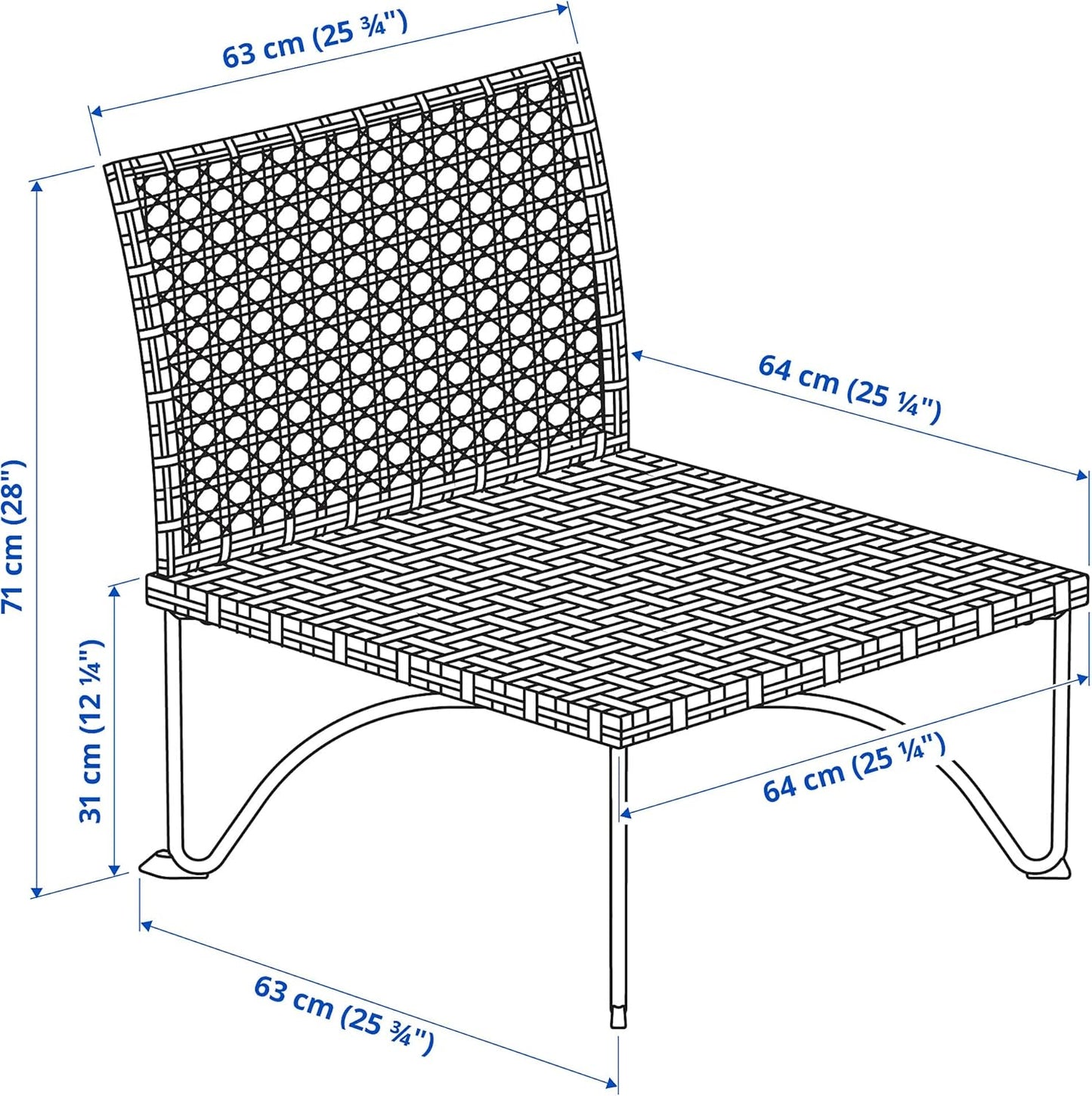 JUTHOLMEN one-seat section, outdoor, dark grey-brown