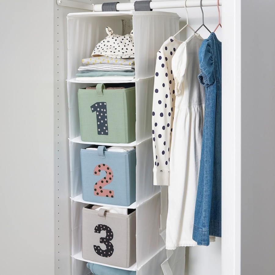BARNDRÖM Box, set of 3, green blue/beige, 6 3/4x 10 3/4x 6 3/4