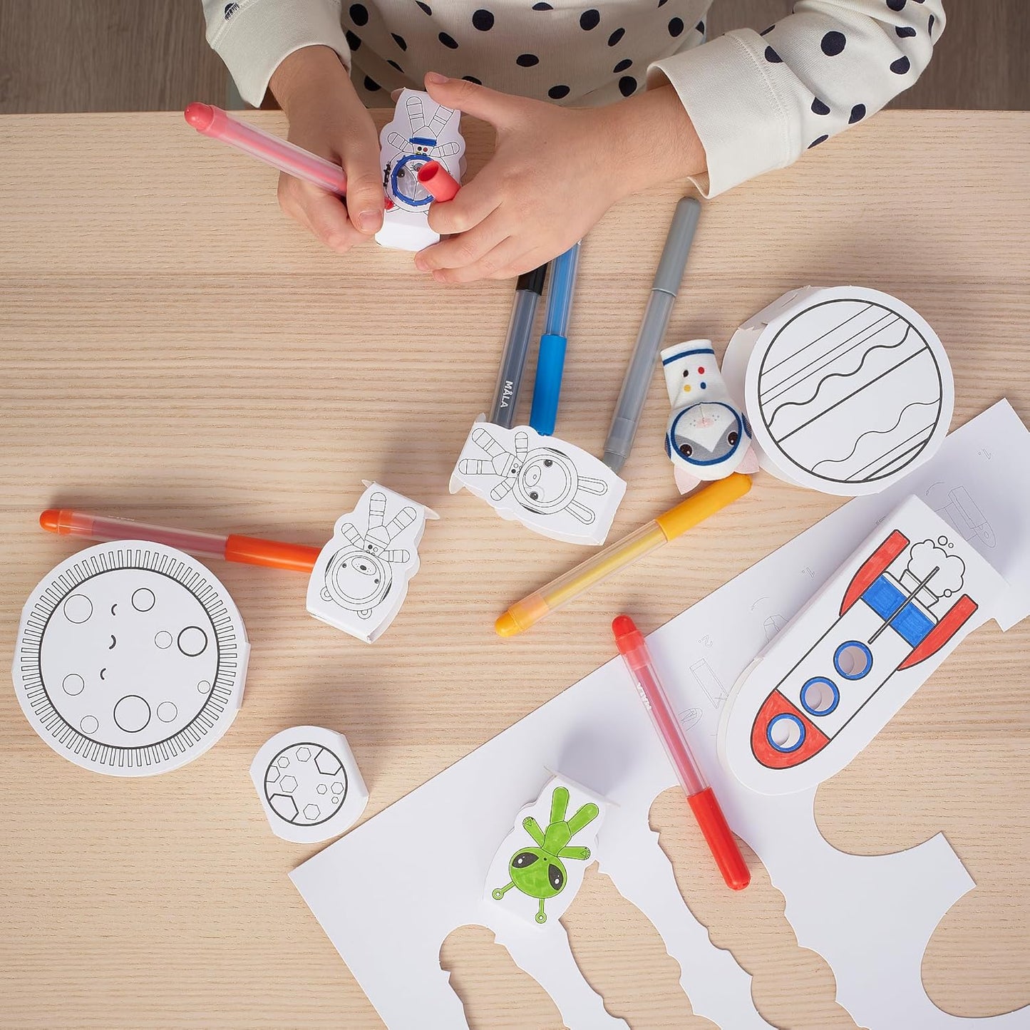 AFTONSPARV 15-Piece Cardboard Template Set, Space