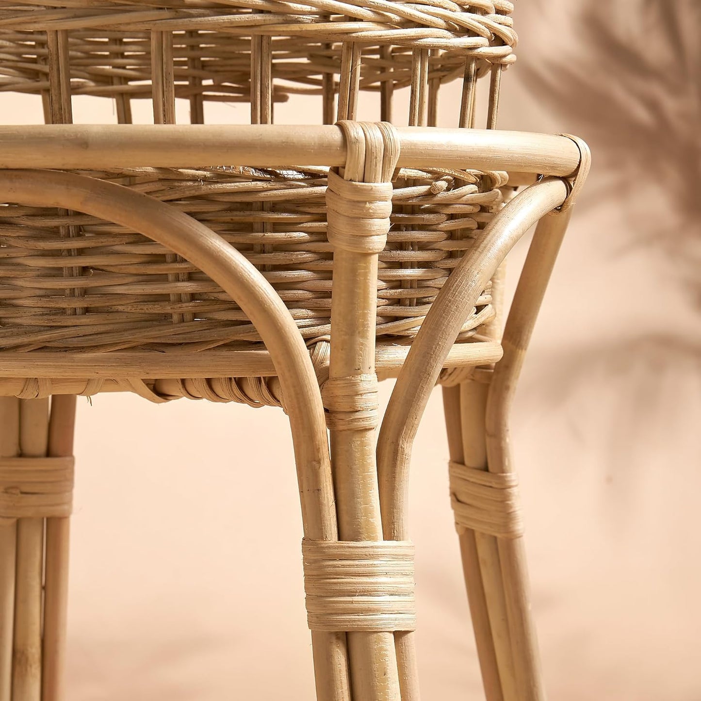 TOLKNING Plant stand, handmade rattan, 26 "