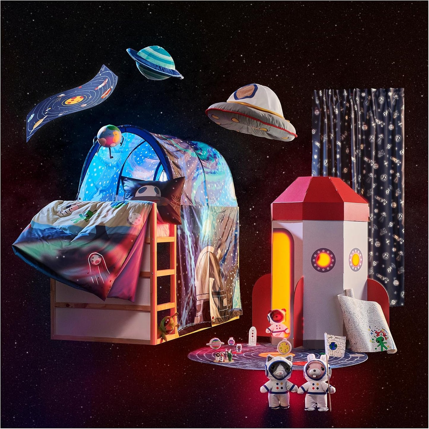 AFTONSPARV 15-Piece Cardboard Template Set, Space
