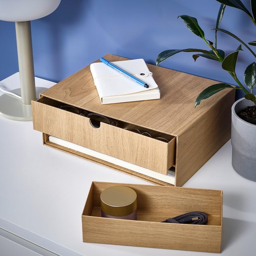 HÄSTVISKARE Mini chest of drawers, oak effect, 12 1/2x9 1/2"
