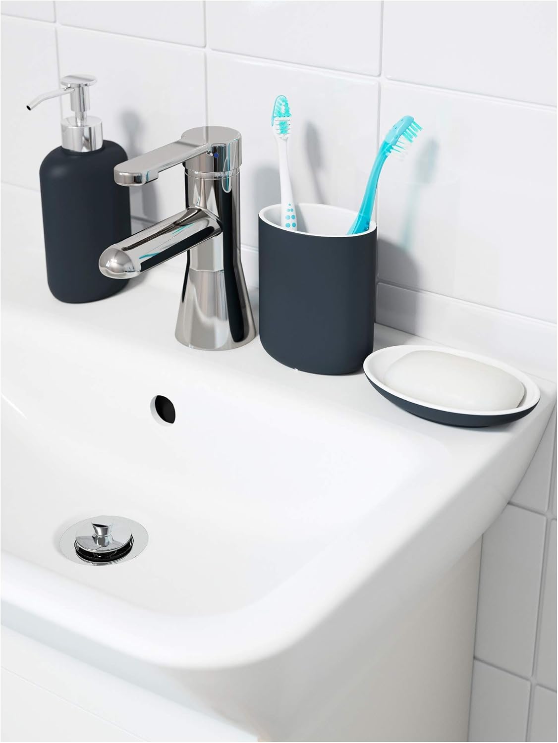 Ikea EKOLN Soap Dispenser, Dark Grey