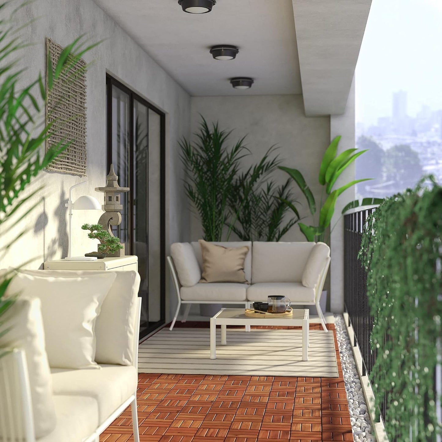 IKEA SEGERÖN corner section, outdoor, white/beige