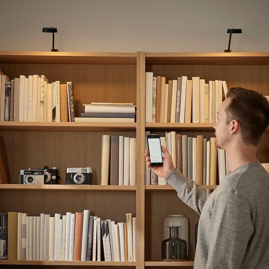 YTBERG LED Cabinet Lighting Spreads a Soft Light, for Home and Office. (Black/dimmable)