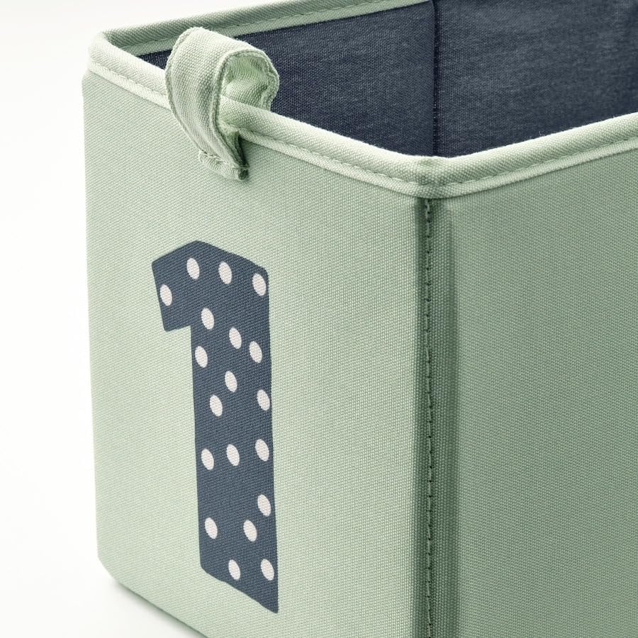 BARNDRÖM Box, set of 3, green blue/beige, 6 3/4x 10 3/4x 6 3/4