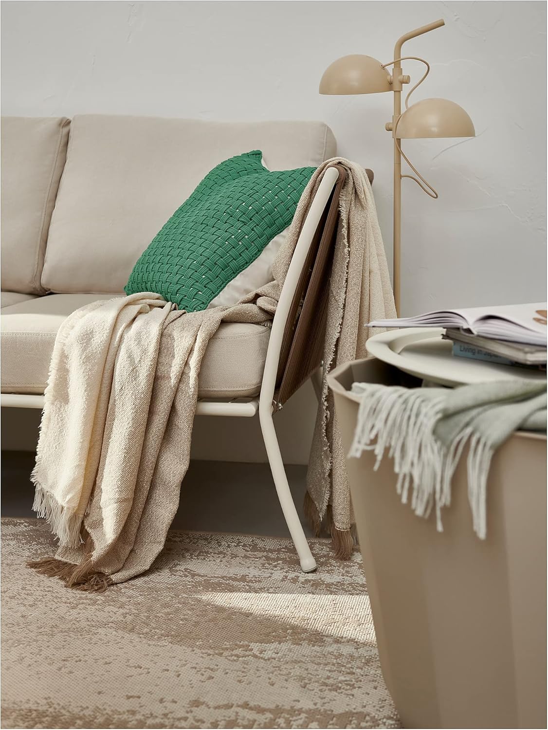 IKEA SEGERÖN corner section, outdoor, white/beige