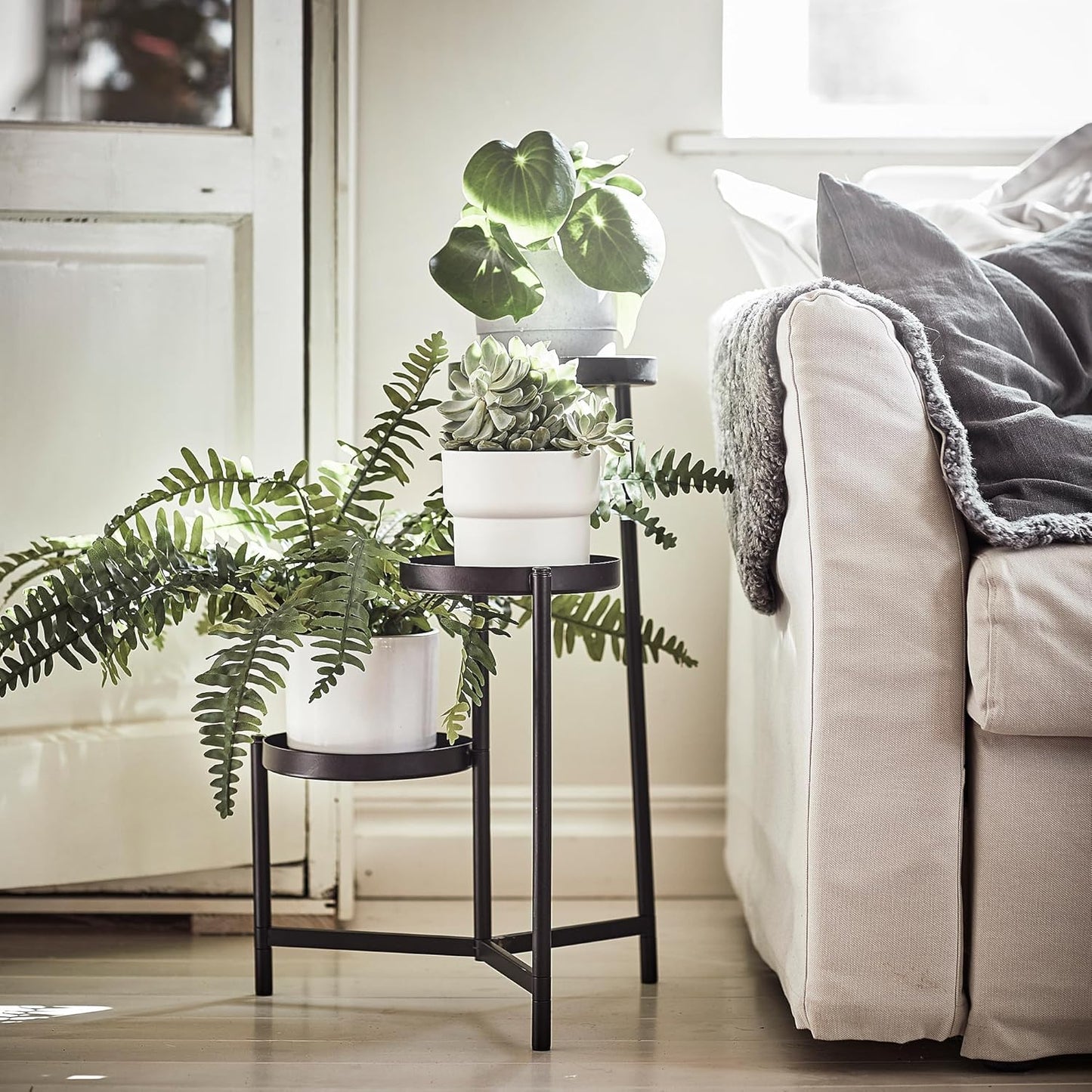 OLIVBLAD plant stand 22 ¾ ", in/outdoor black