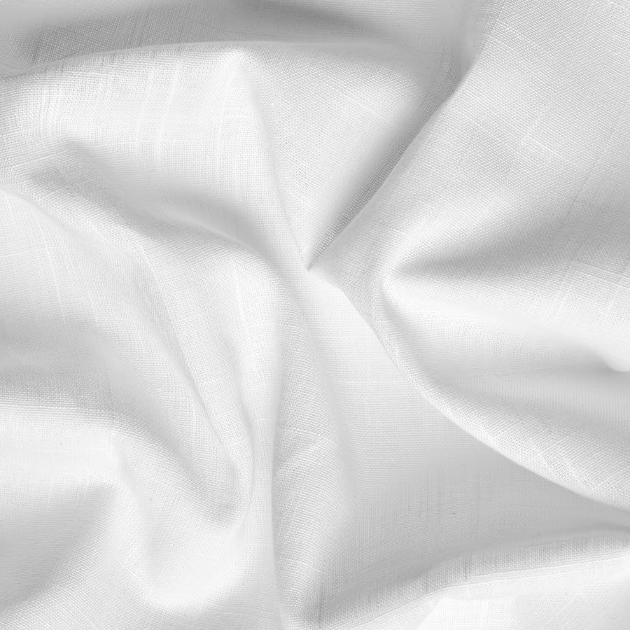SILVERLÖNN Sheer curtains, 1 pair,for Bedroom Tier Curtains Rod Pocket 57x98 (White)