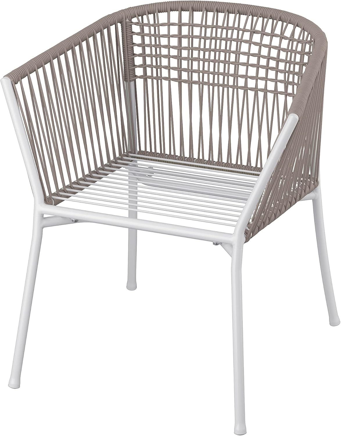 Ikea SEGERÖN chair with armrests, outdoor, white/beige
