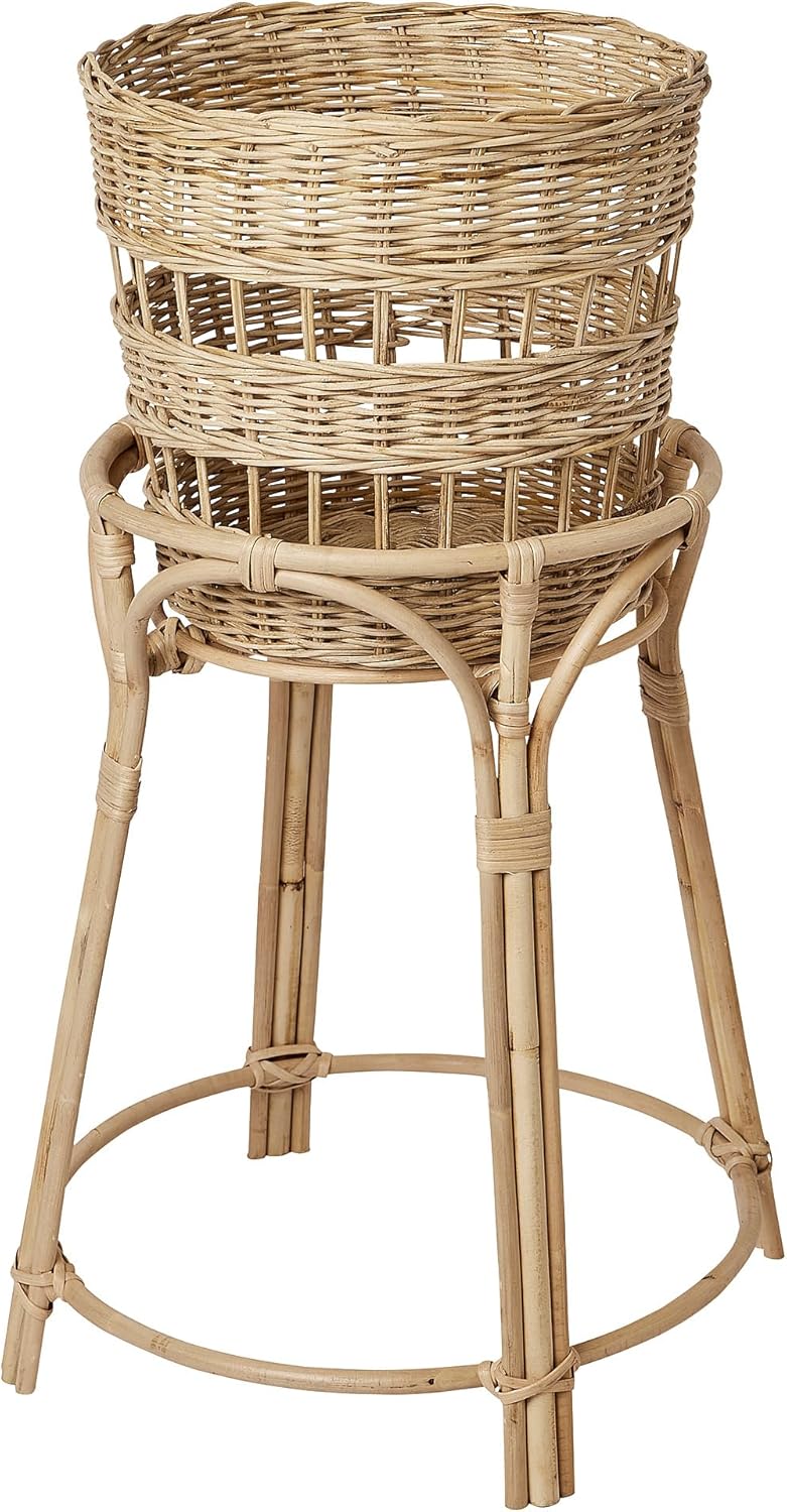 TOLKNING Plant stand, handmade rattan, 26 "