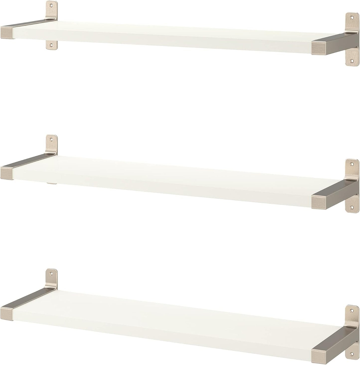 BERGSHULT / GRANHULT Wall shelf, white/nickel plated, 31 1/2x7 7/8 "