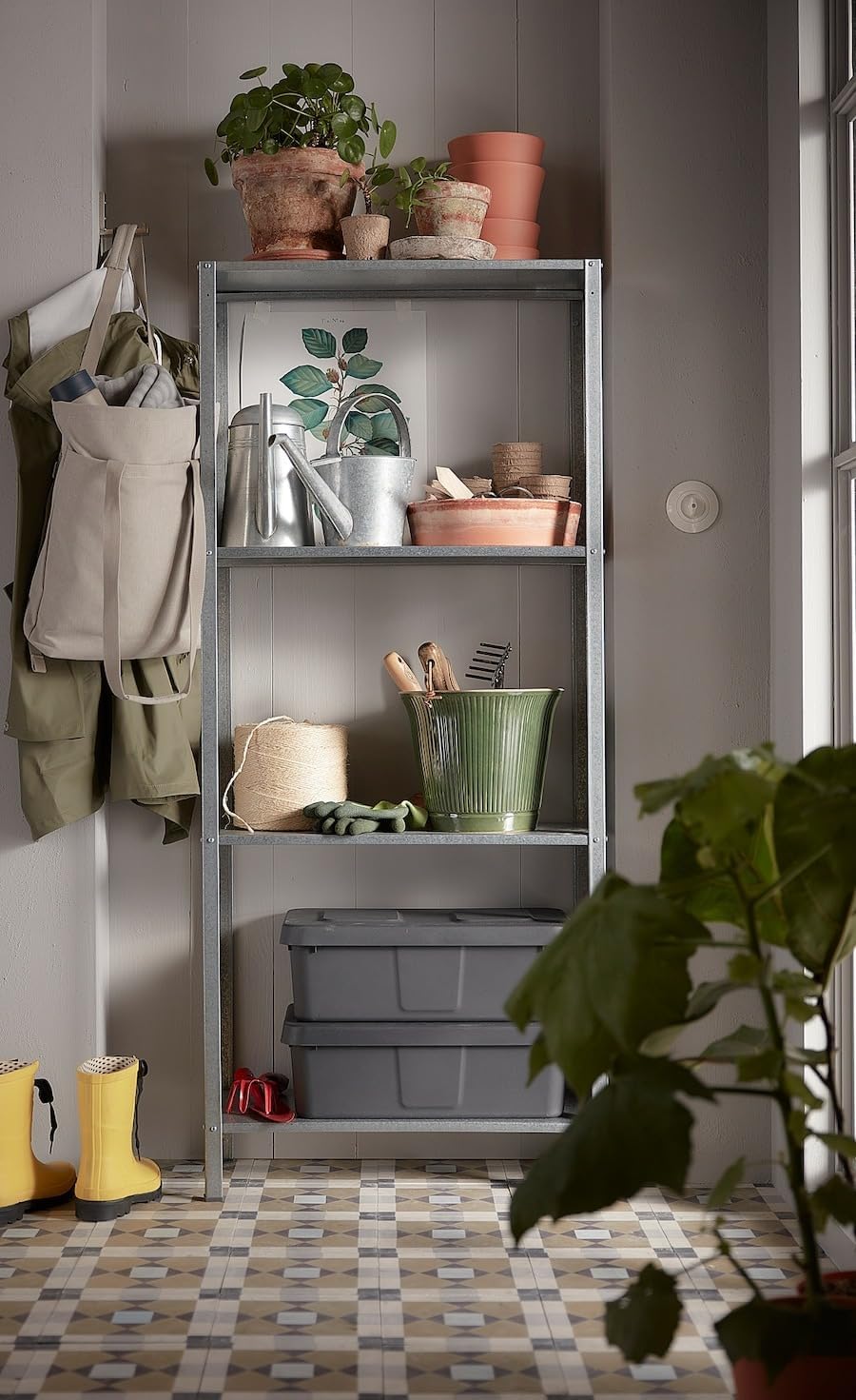 HYLLIS Shelving Unit - Versatile Storage for Indoor and Outdoor Spaces 23 5/8x10 5/8x55 1/8 "
