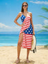 US Flag Spaghetti Strap Cover Up