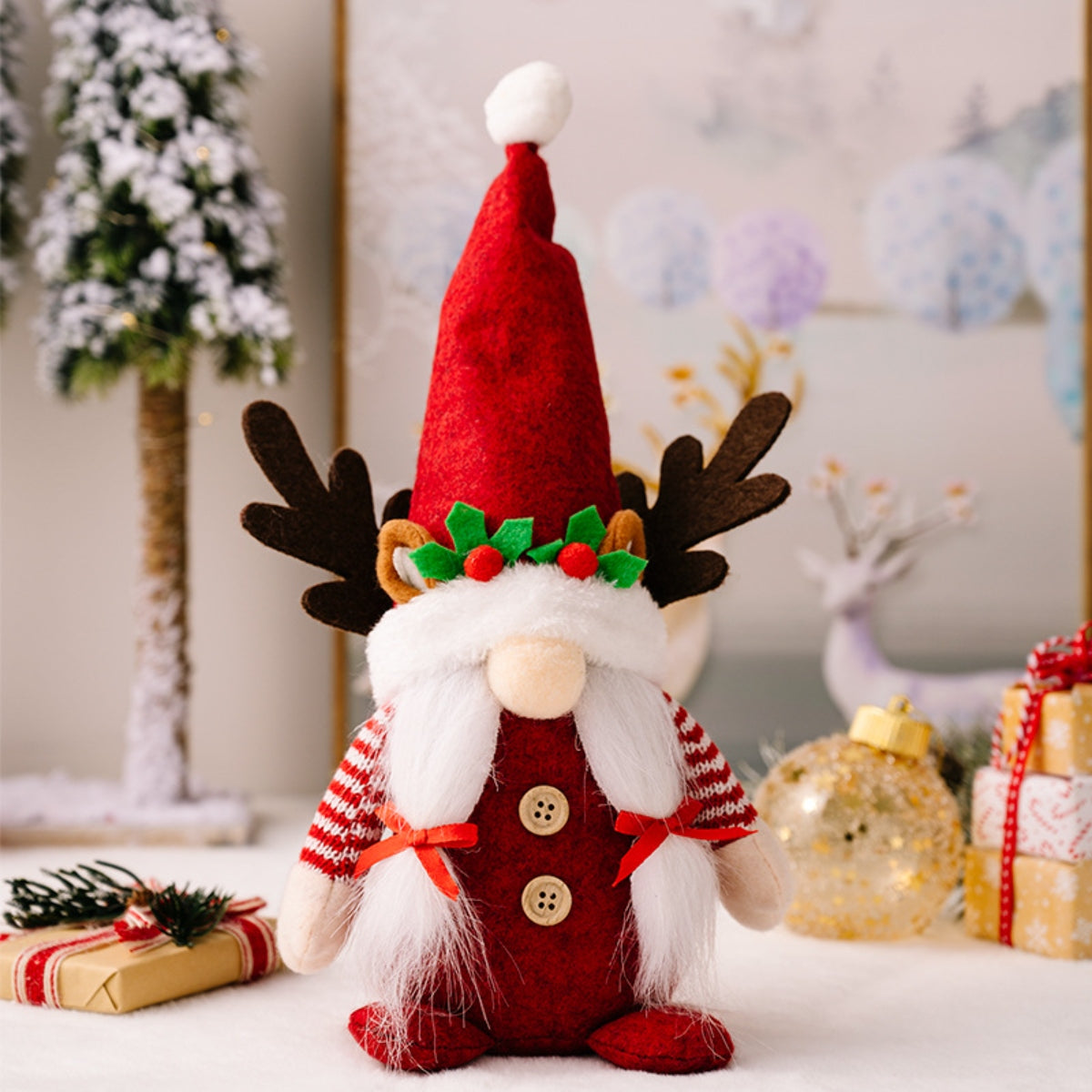 Christmas Pointed Hat Faceless Doll Ornament