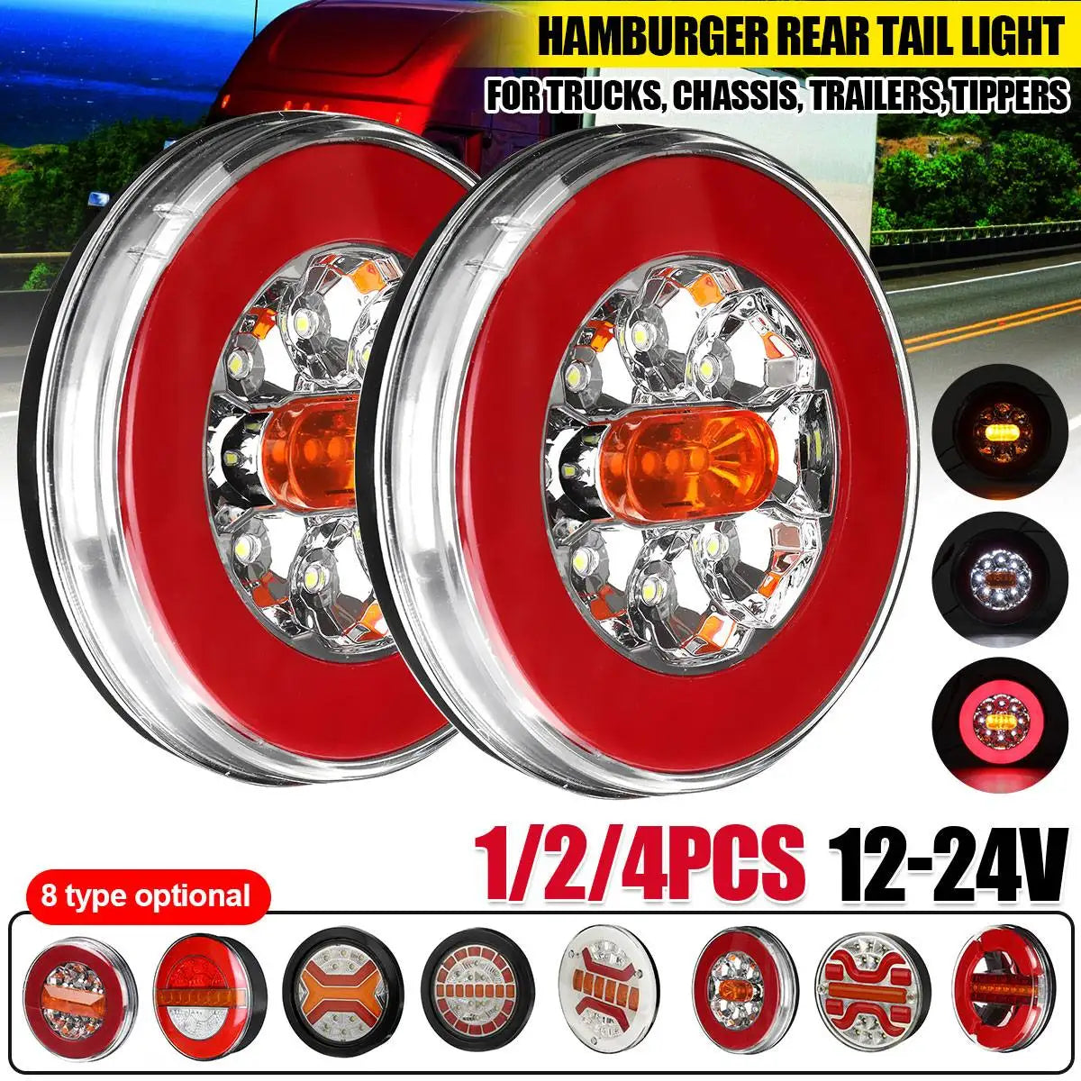 Waterproof LED Trailer Truck Rear Tail Light