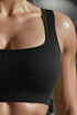 Square Neck Wide Strap Active Bra