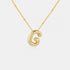 Gold-Plated Bubble Initial Necklace