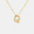 Gold-Plated Bubble Initial Necklace