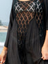 Cutout Scoop Neck Half Sleeve Cover Up