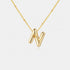 Gold-Plated Bubble Initial Necklace