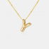 Gold-Plated Bubble Initial Necklace