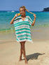 Tassel Openwork Striped V-Neck Cover Up