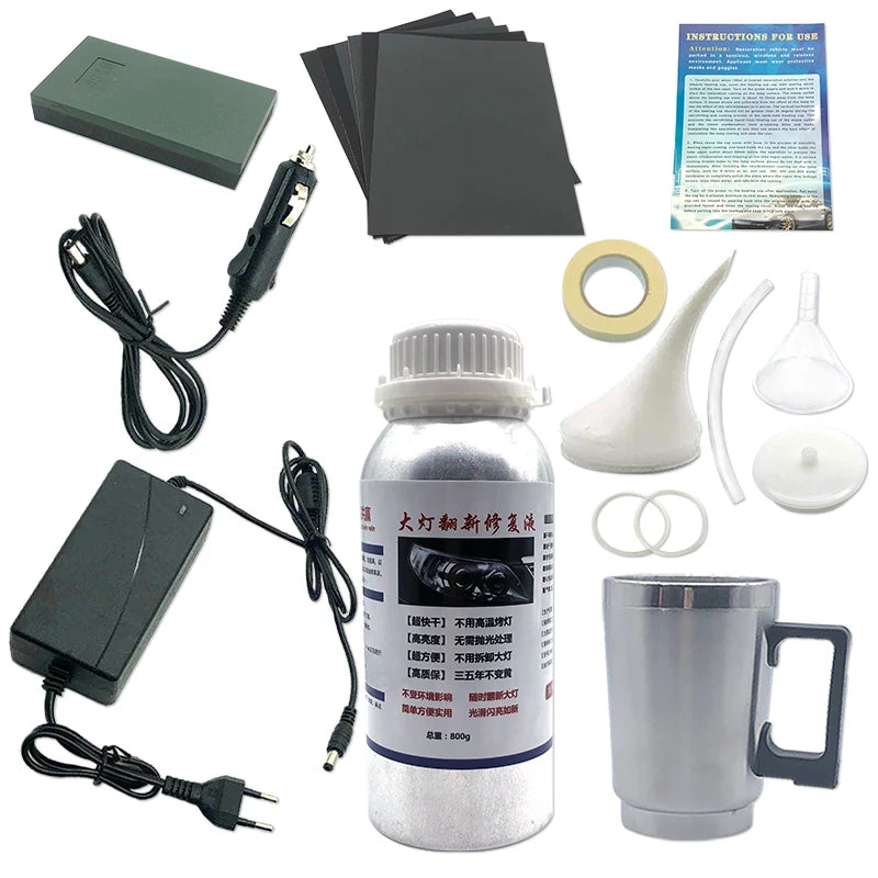 Headlight Restoration Kit for Car Headlights