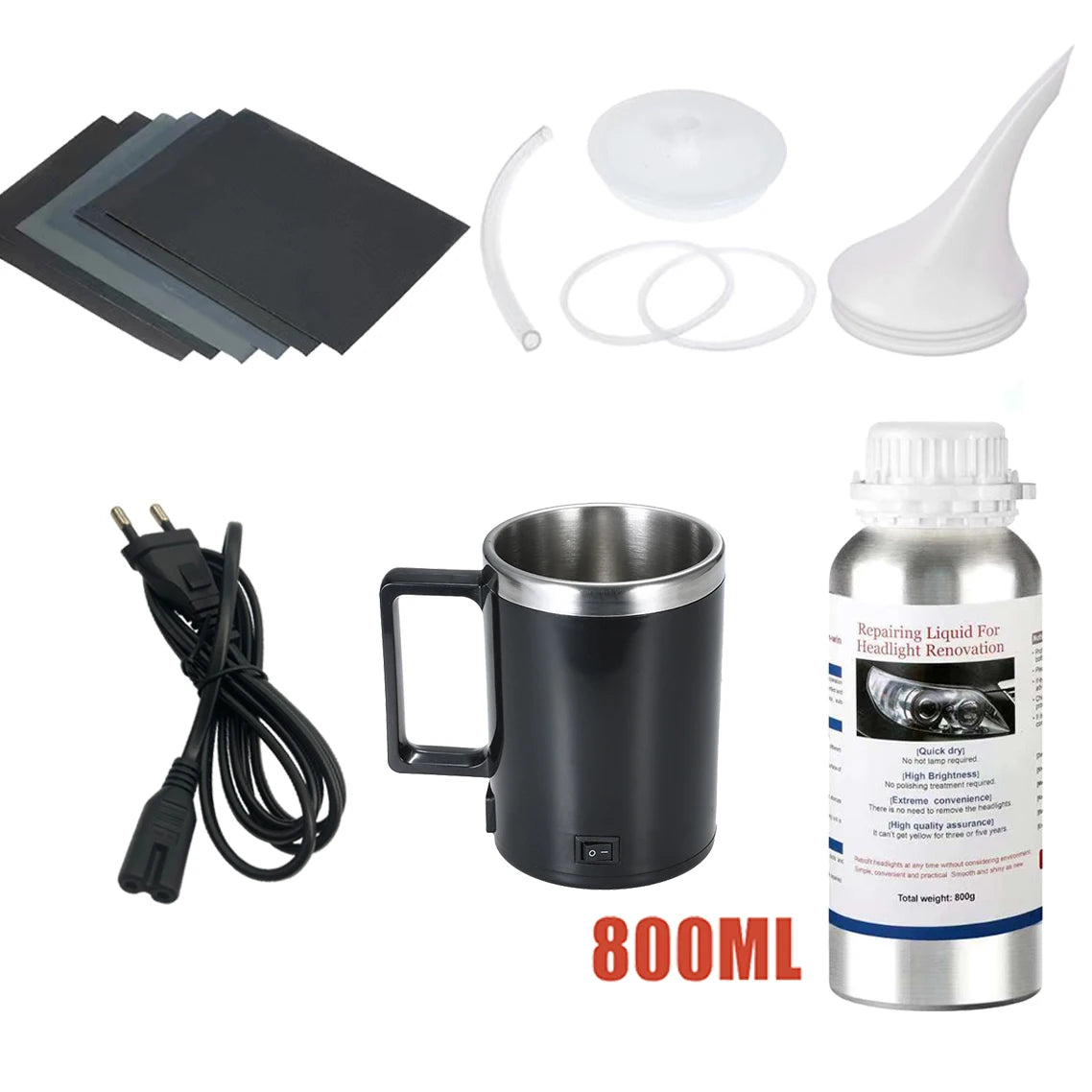 Headlight Restoration Polish Kit - Liquid Polymer