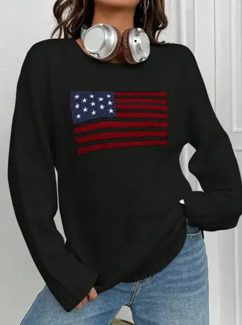 American Flag Sweater