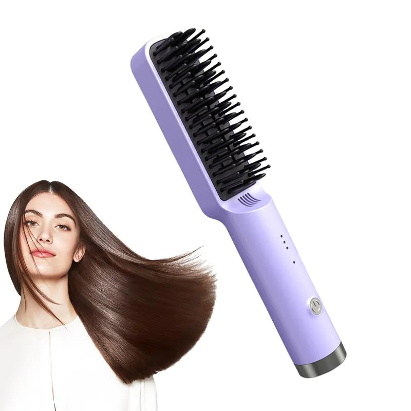 Fast Heated  Hair Straightener Brush