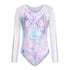 Sparkly Gradient Print Ballet Leotard for Girls