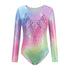 Sparkly Gradient Print Ballet Leotard for Girls