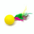 Plastic Golf Ball with Feather Cat Toy