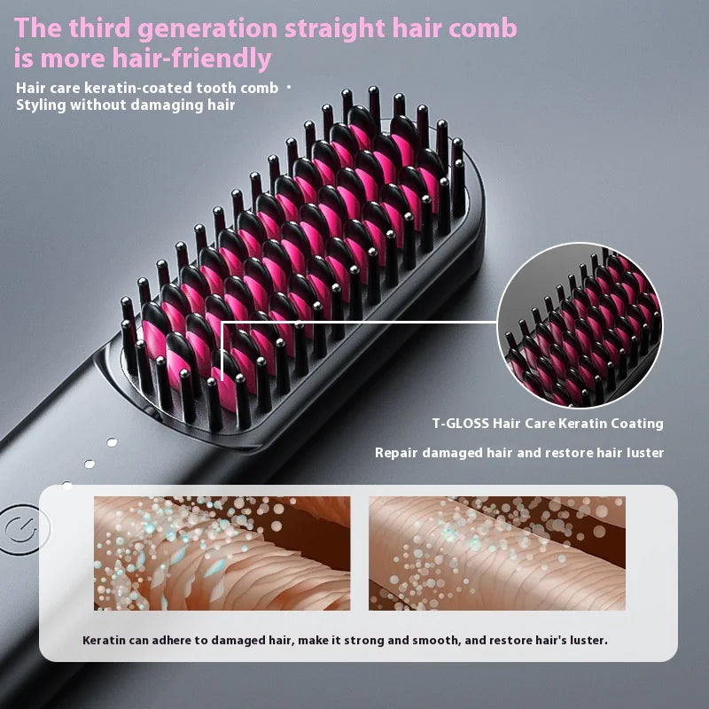 Dual-Function Wireless Hair Curler & Straightener: Your Ultimate Styling Companion!